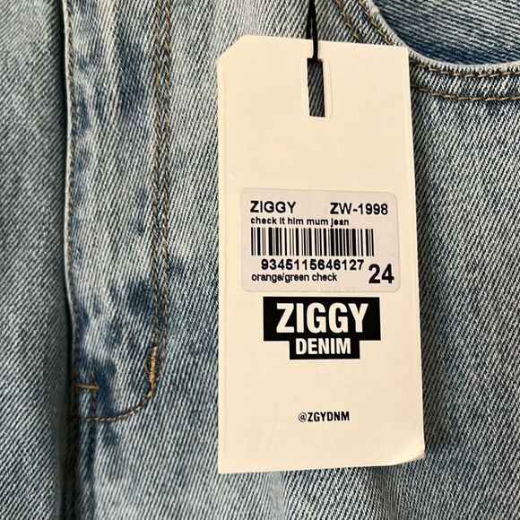 NWT - ZGY Denim Hi Mum High Straight Crop Flannel Jeans - Picture 4 of 8